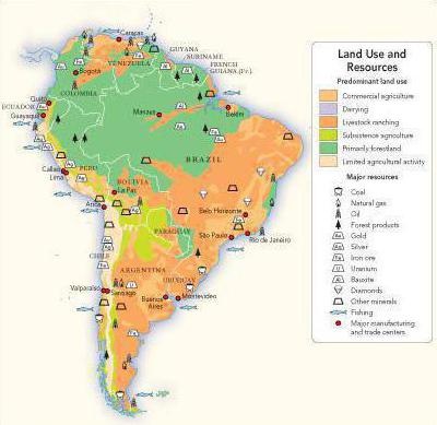 родовища корисних копалин південній америки